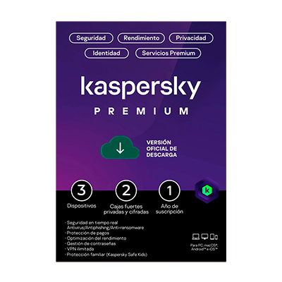ANTIVIRUS KASPERSKY PREMIUM 3 US + 2 KPM
