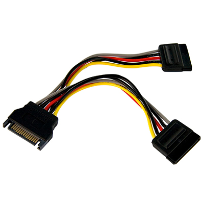 CABLE SATA DE CORRIENTE 1 MACHO Y 2 HEMBRA