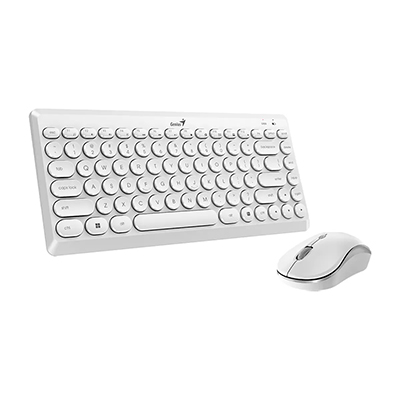 TECLADO + MOUSE INALAMBRICO GENIUS LUXEMATE Q8000 BLANCO
