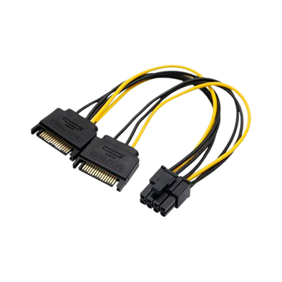 CABLE SATA DE CORRIENTE 8PIN (6+2PIN) A SATA DUAL