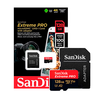 MICRO SD SANDISK 128GB EXTREME PRO CLASS 10