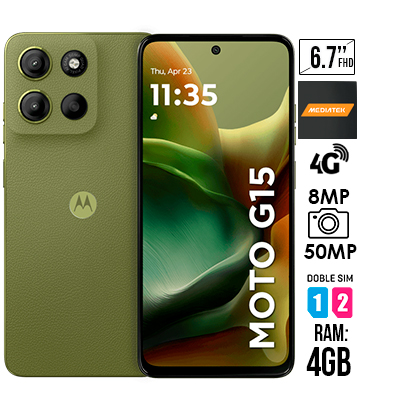 CELULAR MOTOROLA MOTO G15 256GB VERDE