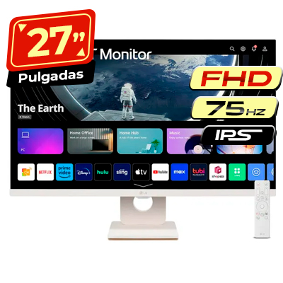 MONITOR LG 27 27SR50F-W SMART TV FHD HDMI - USB