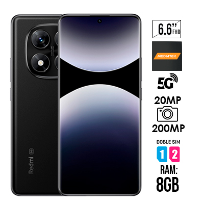 CELULAR XIAOMI REDMI NOTE 14 PRO 5G NEGRO 256GB