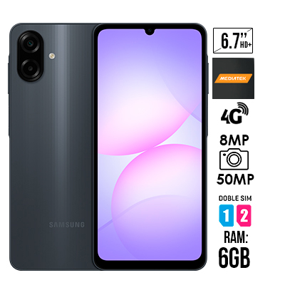 CELULAR SAMSUNG GALAXY A07 NEGRO 128GB/6GB