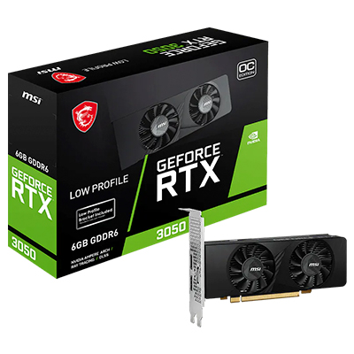 TARJETA DE VIDEO MSI GEFORCE RTX 3050 OC LOW PROFILE 6G GDDR6