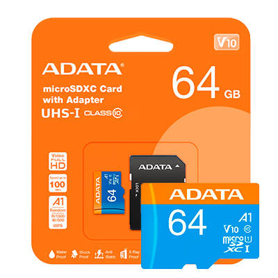 MICRO SD ADATA 64GB V10 UHS-I CLASS 10